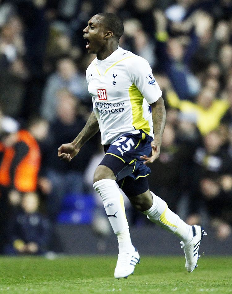 Danny celebrates his wonder goal...