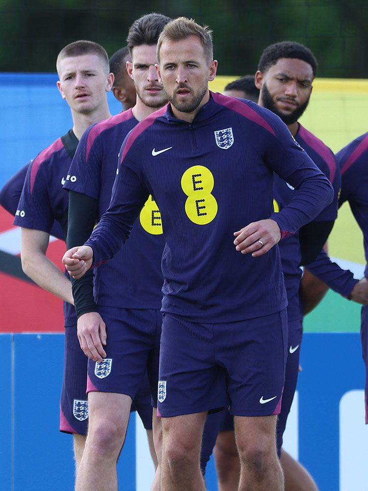 Harry Kane and England train at Spa & Golf Resort Weimarer Land on Thursday...