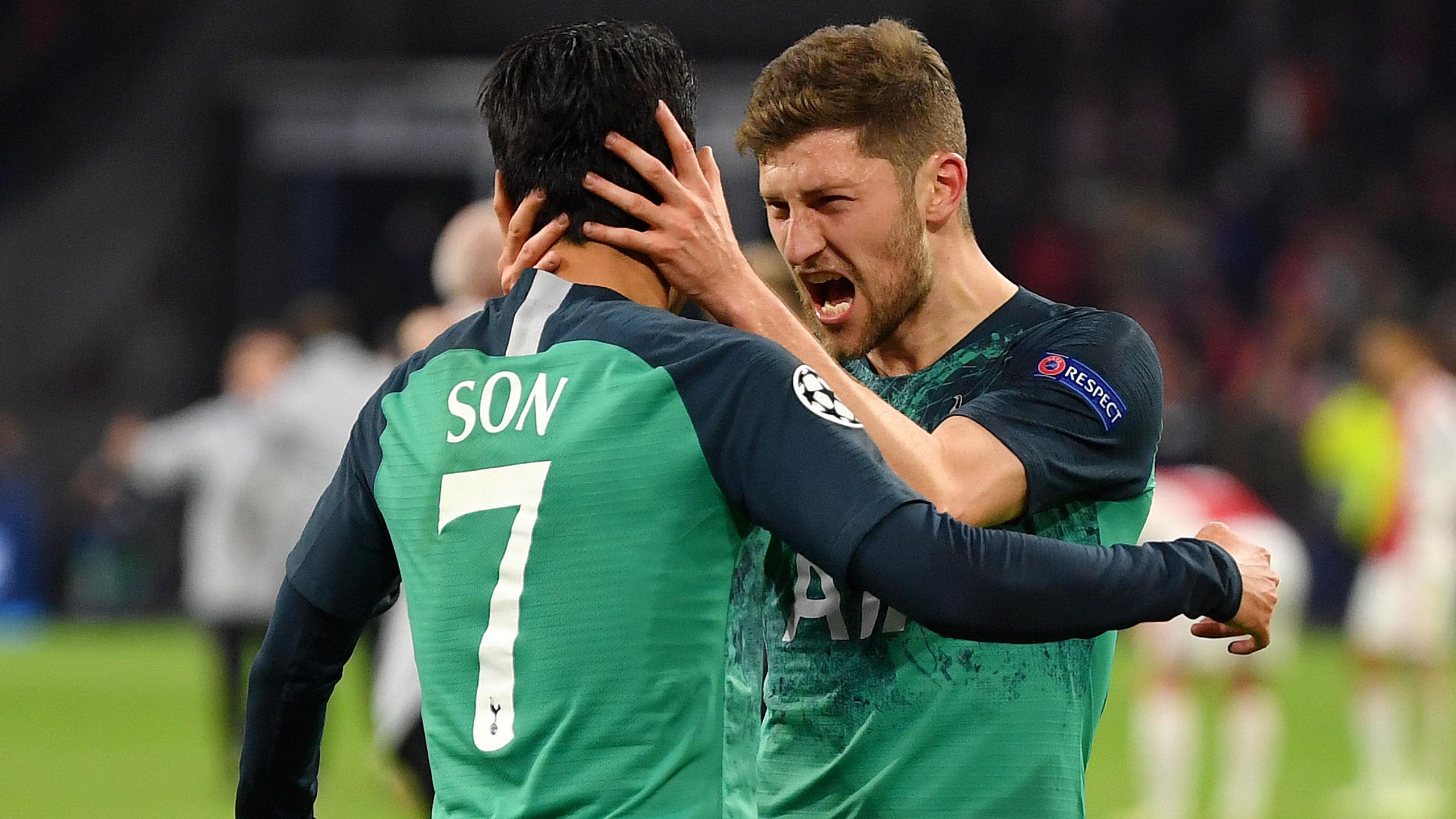Unbridled joy after beating Ajax to reach the Champions League Final - May, 2019...