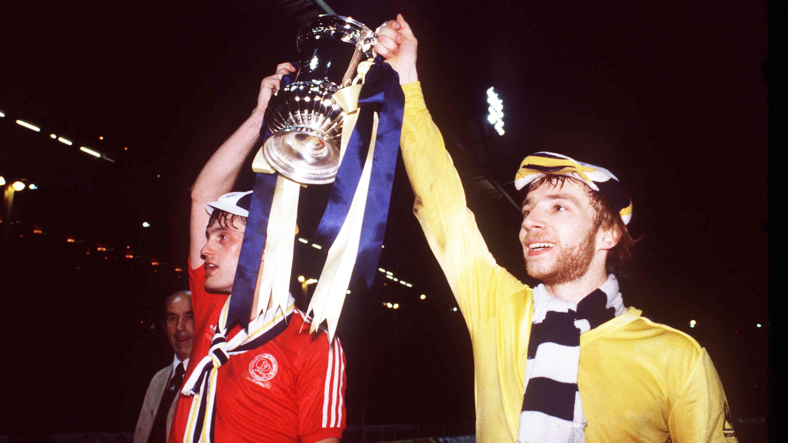 Steve with Glenn Hoddle after we retained the FA Cup after a replay against QPR - May, 1982...