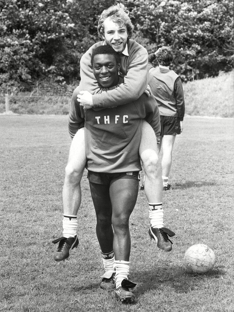 Steve pictured with Garth Crooks before the 1981 FA Cup Final - May, 1981...
